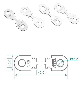[MSO-125] stripOTO Schraubsicherung 32 Vdc 125 A, O-Ausführung