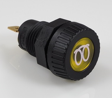 [738011] Indicator Light - Yellow - Pre-Glowing - Merit