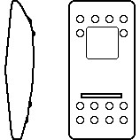 [VVAAC00-000] Contura II rocker - two neutral windows (1 x square lens - 1 x line lens)