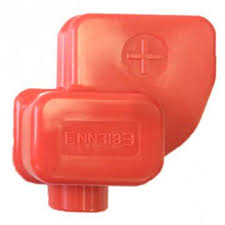 [CMA00R] Covers made of PE-LD - angled for offset screw connection - color: red