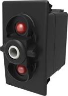 [VDB2UJVC-00000-000] Sealed Rocker Switch Contura ON-NONE-ON - 2x LED (SB-Green+SB-Red) - No Actuator