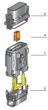 [0101005] Splash-proof MAXIVAL holder - kit with crimp contacts F800 (1107660) 