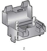 [0100370] MIDIVAL holder - CLIP TYPE with nuts - color: black