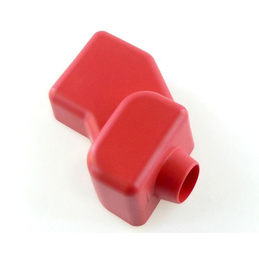 [CR.1.0004] Terminal Cover - Rubber - angled for offset screw connection - red
