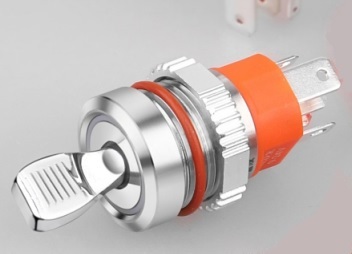 [ST.X.0002] Toggle Switch ON-OFF - 16NZ - LED green with ON - 1NO1NC