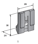 [0300690] Mounting plate - Mountain Bracket Male, hole 8.5mm - Color: black 