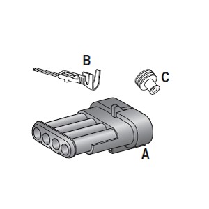 [3050129] SUPERSEAL (4-pin) 1.5 KIT A + B + C for 4423670 