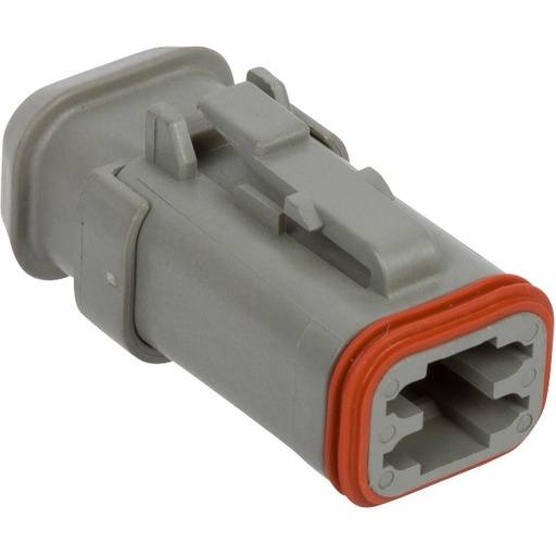 [DT06-4S-E008] DEUTSCH socket housing 4-pin DT series without retaining wedge W4S for rubber protective sleeves
