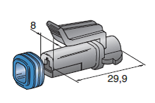 [4423510] SEAL 2.8 & 6.3 SEAL 2.8 FEMALE holder black 1-pol. 