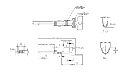 [0-171661-1] Econoseal (male) J - MK2 - Cable cross-section: 0.5-1.25mm² - Material: CuZn