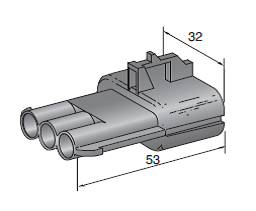 [4423560] SEAL 2.8 & 6.3 SEAL 2.8 MALE holder black 3-pol.