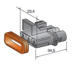 [4423550] SEAL 2.8 & 6.3 SEAL 2.8 FEMALE holder black 3-pol.
