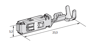 [1108380] HP6 280 HP6 280; Cable cross section: 0.5-1mm; Material: Cu Alloy-Sn; Contact surface: Au