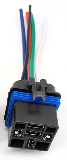 [9.9048.0] Power Relay Socket - waterproof - 30cm cable - 5-pin's - 3 x 9.5 mm + 2 x 6.3 mm - without relay