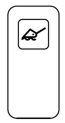 [V1D2AH04-19ZAP-100] Carling Switch Contura 12V - ON-NONE-OFF - LED 1 green SB - Rocker Contura X black - icon "Shovel Float"