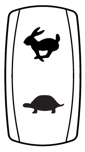 [VVPZCPM-1VV / 2022] Carling Rocker Contura V - black - Laser etched icons - Pos 1 "fast" - Pos 2 "slow"