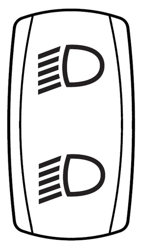 [VVPZCUW-1UW / 2022] Carling Rocker Contura V - black - Laser etched icons - Pos 1 + 2 "low beam"