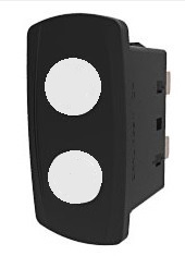 [VP1TN-155SF-DM1VS / 2022] Carling Illuminated Indicator Contura V - LED 1 red / Icon "oil temperature" - LED 2 amber / Icon "gas"