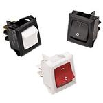 [RGSCC901-R-B-B-0] Rocker Switch Carling - Series RG - OFF-NONE-ON - black without imprint