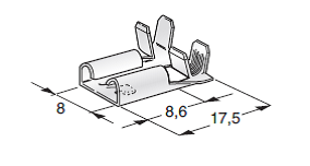 [1101680] FASTON F800 with notch; Cable cross-section: 1-2.5; Material: CuZn-Sn 