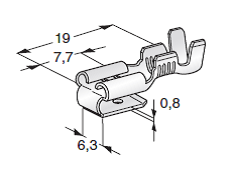 [1901501] FASTON 630 2WAY; Cable cross section: 0.8-2.5; Material: CuZn-Sn 