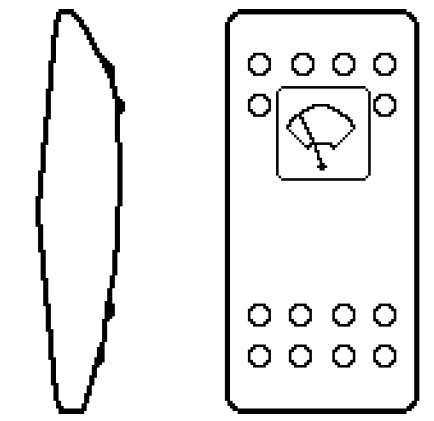 [VVA9CMH-100] Contura II Rocker - windshield wipers