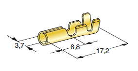 [1201070] PIN TERMINAL L17 F4 - Cable cross section: 1-2.5mm² - Material: CuZn 