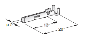 [1201200] PIN MATE-N-LOK F2 - Cable cross-section: 0.5-2.5mm² - Material: CuZn-Sn 