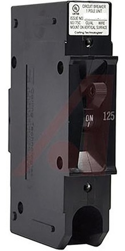 [EA1-B0-14-810-H2F-BD] Carling Circuit Breaker Series E - 1-pole 125VCD 100A - delay medium - actuator black - imprint white I-O / ON-OFF - Version 14-810 D