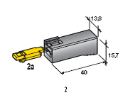 [4440100] 1-WAY POWER CONNECTORS - FEMALE HOUSING - Color: black 