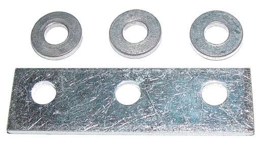 [FH.Z.0003] Bus Bar for Midi Fuse Holder - 3-fold - Copper tin-plated - with 3 washers