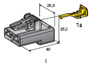 [4540501] 2-WAY POWER CONNECTORS - FEMALE HOUSING polarized - Color: green 