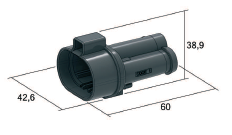 [4551899] 4 WAY POWER waterproof MALE holder black 