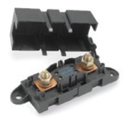 [02981001ZXT] Fuseholder Mega housing: PA66 screw connection M8, 1-pin. 