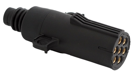 [6.73000.000-B] Connector 24V 7-way - Plug ISO 1185 N-Version plastic - with Screw Terminals - with sleeve for cable 10-12mm