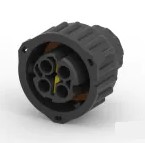 [968968-2] Socket housing Round - 2.5MM BU-GEH ASSY3P