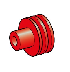 [4407530] For SEAL CONNECTORS - rubber - cable cross-section: 0.5-1mm² - material: silicone - color: red