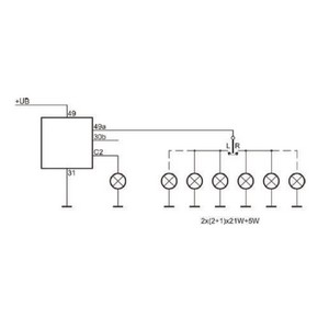 [BG.200.000.00] Flasher unit 24V - BG_version: (2+1)*21W - Current: 5A - NO contact - Flashing frequency: 90 imp/min +/- 10 - Indicator lamp: C+C2 - Lug: optional