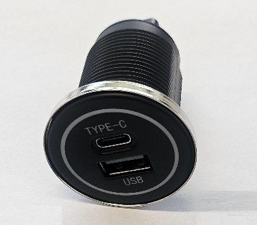 [DS2013-AC-180923] USB socket double port (Type A + Type C) 4,2A max - without cover - without LED light - for connector AMP 180923