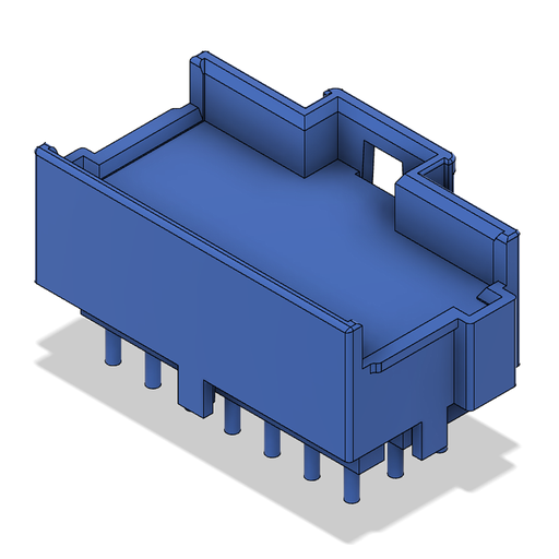 [400600ABU] Plug connector JPT - 21pin - Press-fit technology - blue