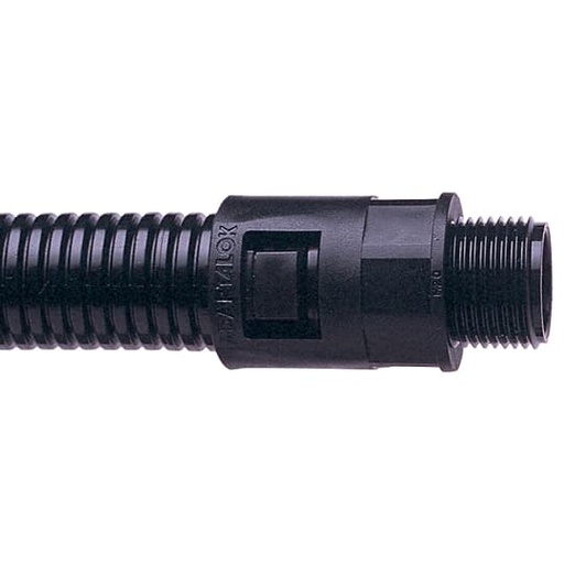 [AL34/PG29/A/BL] ABB - Straight Conduit Fitting - PG29 ADAPTALOK + Locknut black - IP66 - NC34