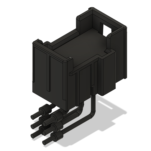 [400119ABK] 400119ABK Plug connector JPT 6-pin black - 90° - Pressfit Technology