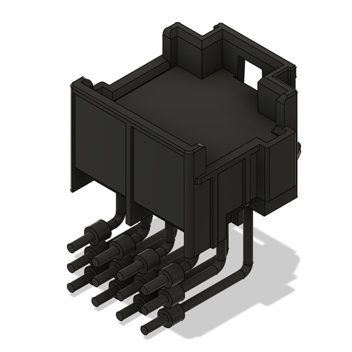 [400319ABK] 400319ABK Plug connector JPT 12-pin black - 90° - Pressfit Technology