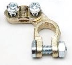 [0020100] Battery clamp (-) - Cable clamp on the left side with 2 screws 