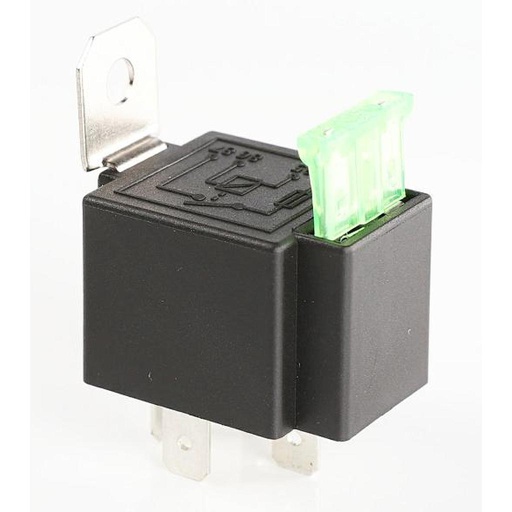 [MINS112A3-F15] Mini Relay with Fuse - 12V 15A Make Contact - metal bracket enclosed - sealed - fuse 15A