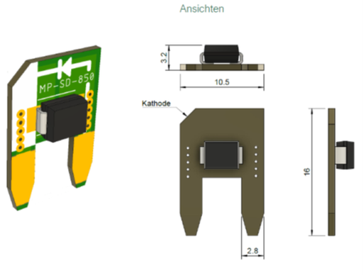 [MP-SD-850] Diode module - MINIVAL design, 5A, 800V