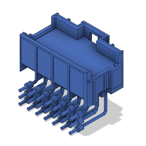 [400619ABU] 400619ABU Plug connector JPT 21-pin blue - 90° - Pressfit Technology