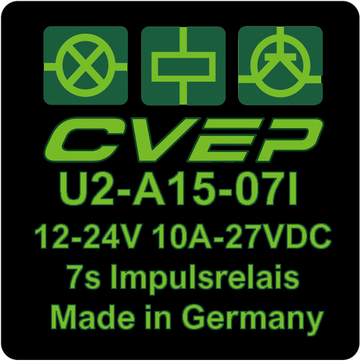 [U2-A15-07I] Impulse relay 12V/24V - 7 sec.