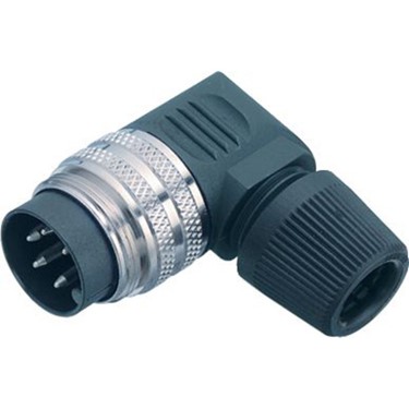 [09 0137 78 04] Binder right-angle plug connector, angled Total number of poles: 4 Series (circular connector)