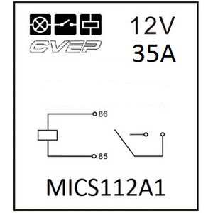 [MICS112A1] Microrelay 12V - Closer - 35A - sealed